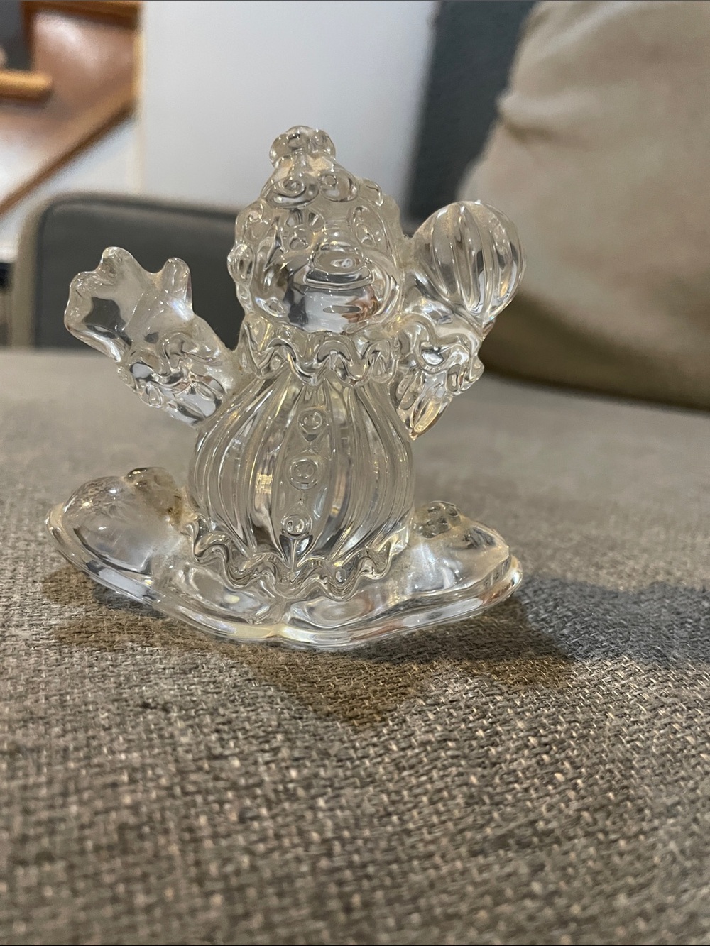 Princess House Clancy The Clown Figurine Crystal Vintage